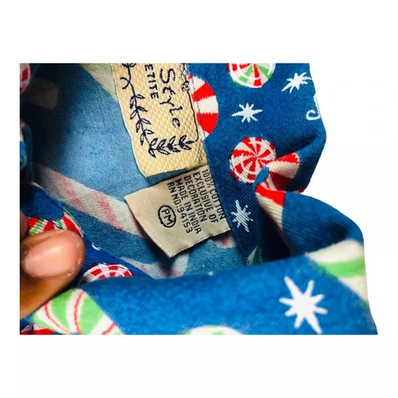 Life Style Womens Ugly Christmas Blazer Jacket Candy Cane Print Cotton Petite - Picture 4 of 7